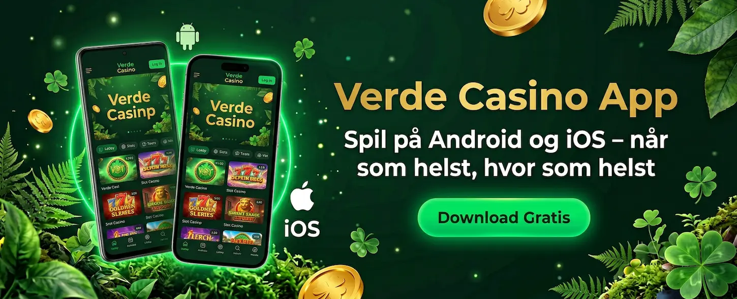 Verde Casino App til Android og iOS – spil mobilt casino når som helst på din smartphone.